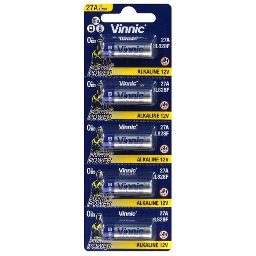 ALKALINE BATTERY VINNIC L828F A27/27A/CA22/EL812/G27A/GP27A/L828/MN27 12V 5ΤΜΧ